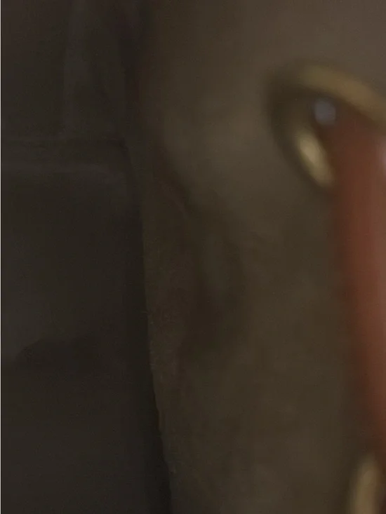 Leather Bucket Crossbody Bag in Taupe with Tan Trim-mini - Picture 4 of 6